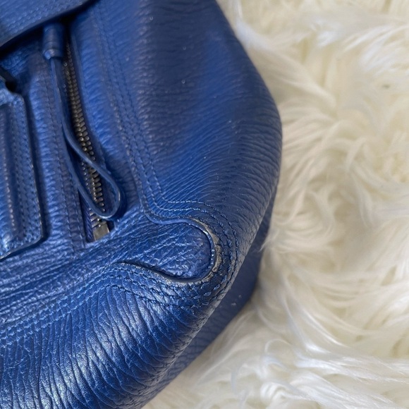 3.1 Phillip Lim Pashli Medium Calfskin Leather Satchel Royal Blue - Picture 5 of 16